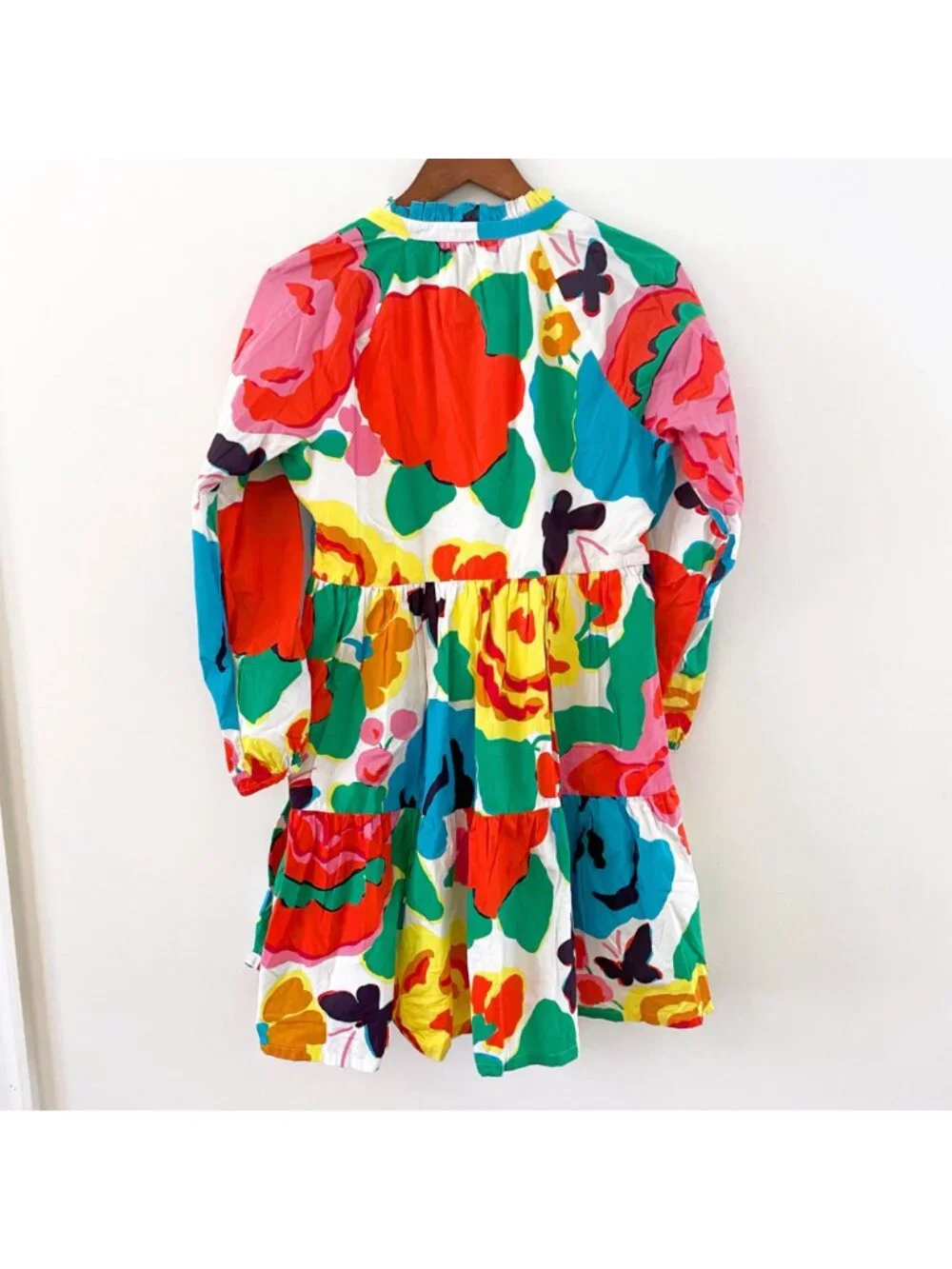 J.Crew Tiered Popover Dress in Ratti Jardin Flora, Size Small - Picture 3 of 5